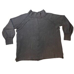 We The Free Sweater Grey Knit Women's Sz L Free People Long Sleeve Oversized